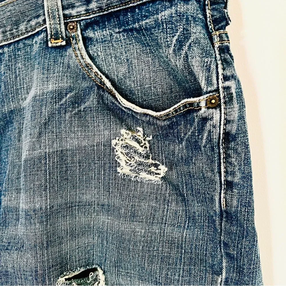 Levi’s 550 Deconstructed Jean Denim Shorts XXL 44 Waist High Rise Mom Jean